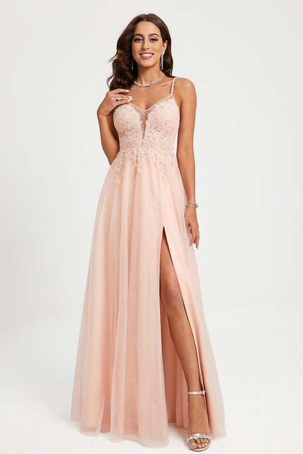 Robe de Soirée Éclat Poudré