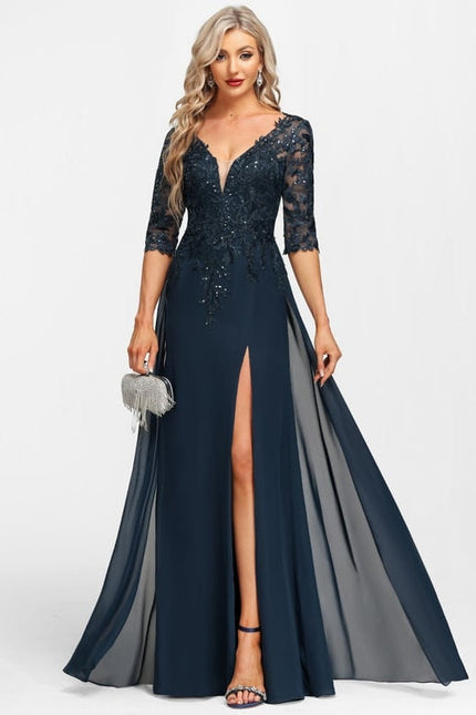 Robe de Soirée Velours Ébène