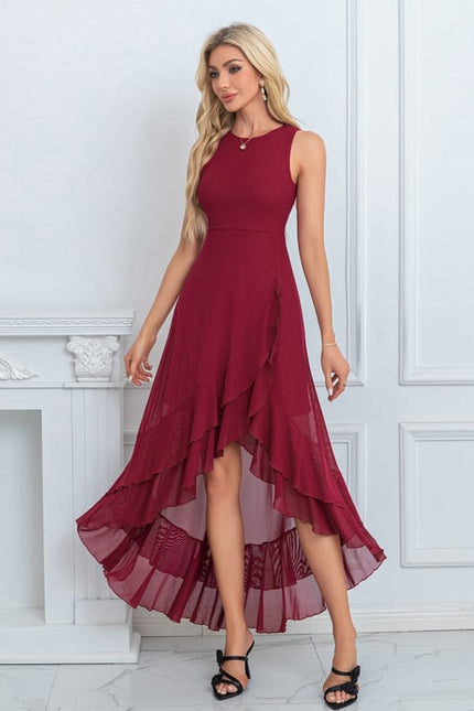 Robe de Soirée Flottante Écarlate - gallery 4
