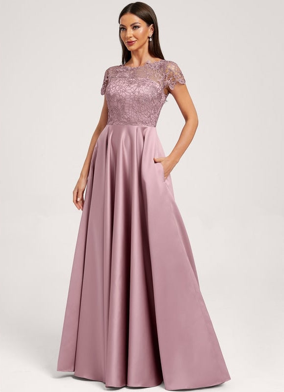 Robe de Soirée Satin Lilas Élégante - gallery 4