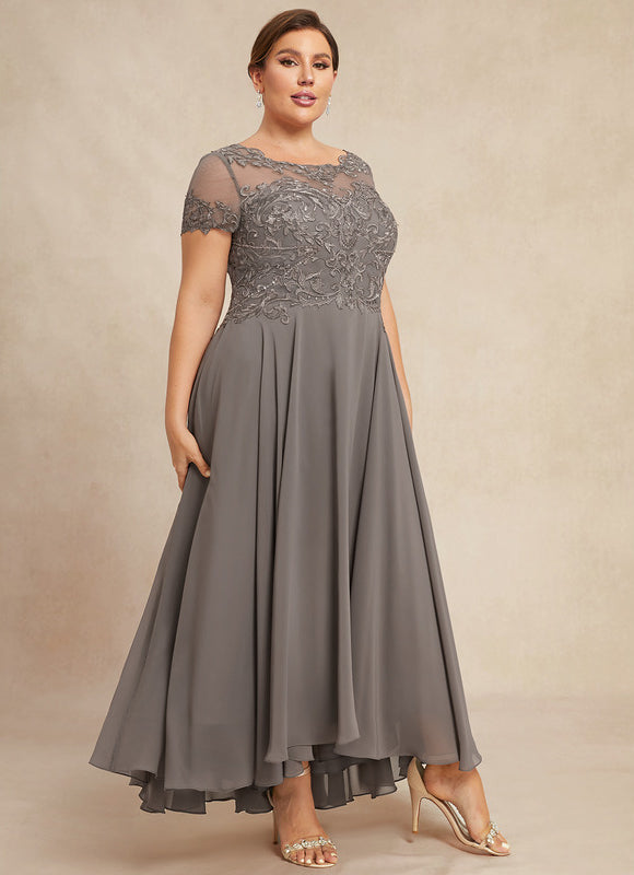 Robe de Soirée Élégance Grise Satinée - gallery 7
