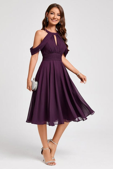 Robe de Soirée Violet Éclat Flottant - gallery 6