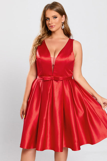 Robe de Soirée Satin À Volants - gallery 9