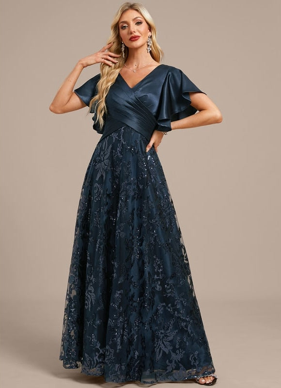 Robe De Soirée En Satin Duchesse - gallery 3