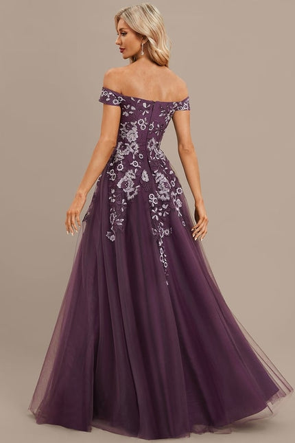 Robe de Soirée Élégance Violette Couture - gallery 5
