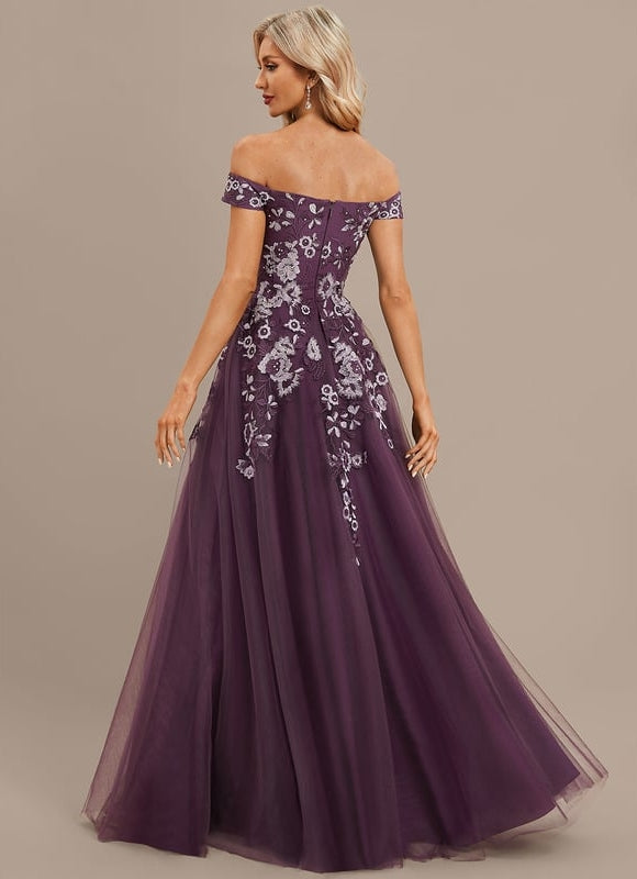 Robe de Soirée Élégance Violette Couture - gallery 5