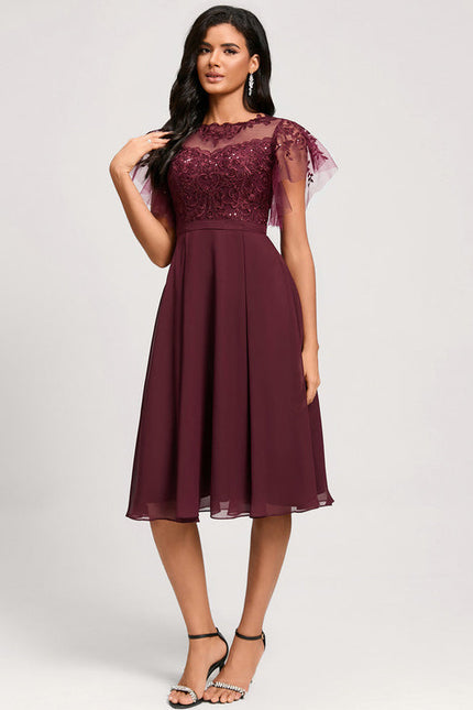 Robe de Soirée Bordeaux Évanescent - gallery 3