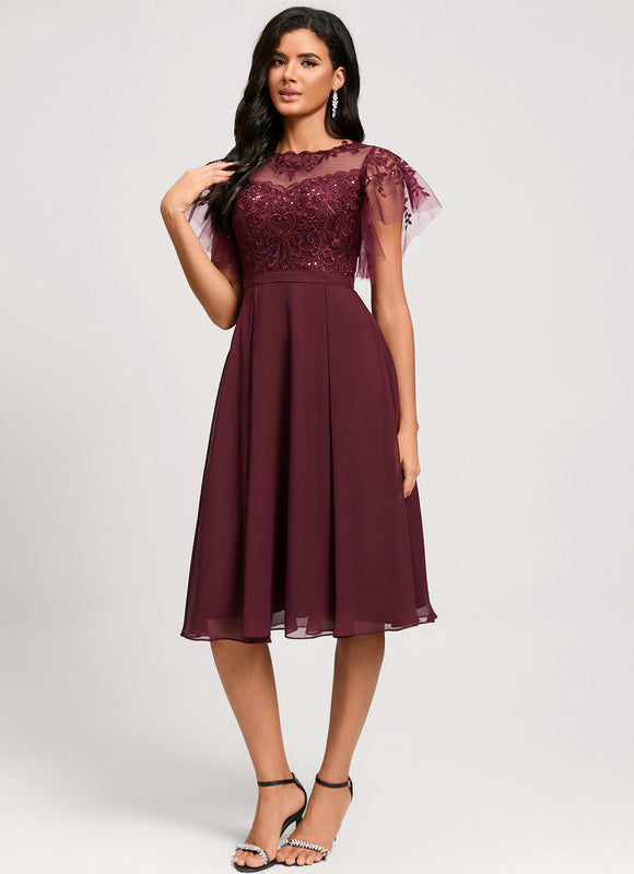 Robe de Soirée Bordeaux Évanescent - gallery 3