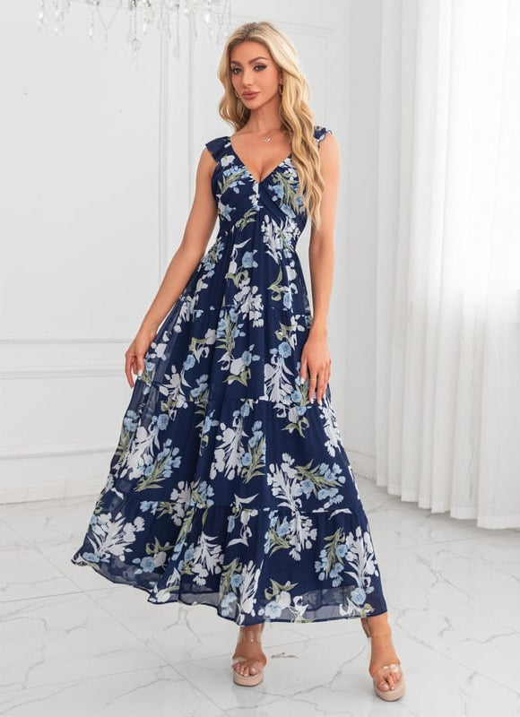 Robe de Soirée Maxi Florale Chic - gallery 5