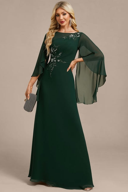 Robe de Soirée Émeraude Élégante