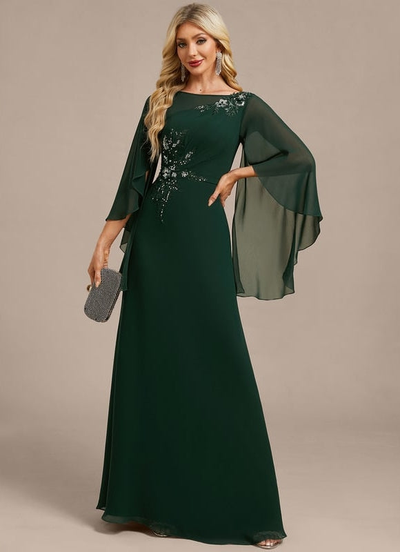 Robe de Soirée Émeraude Élégante