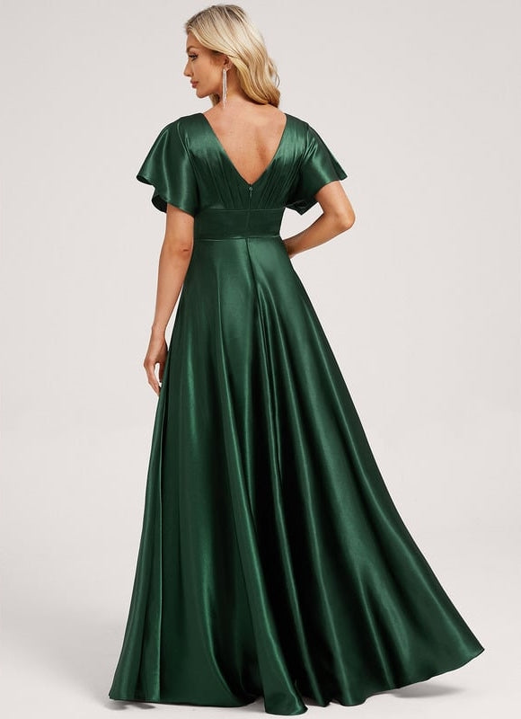 Robe de Soirée Dorée Fluide - gallery 4