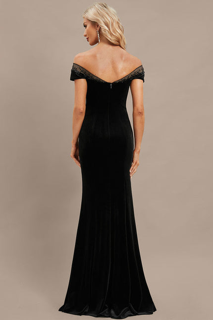 Robe De Soirée Fourreau Noir - gallery 6