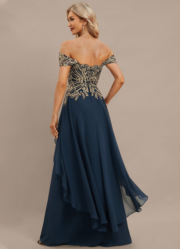 Robe de Soirée Élégance Marine Brodée - gallery 5