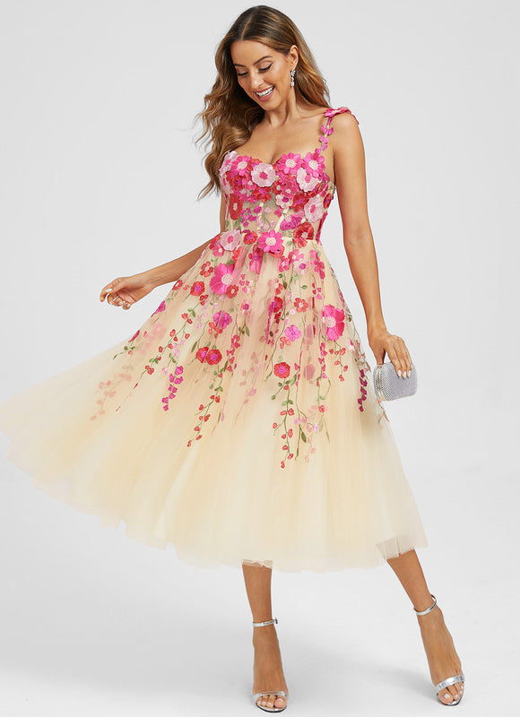Robe de Soirée Fleurie Lumineuse - gallery 2