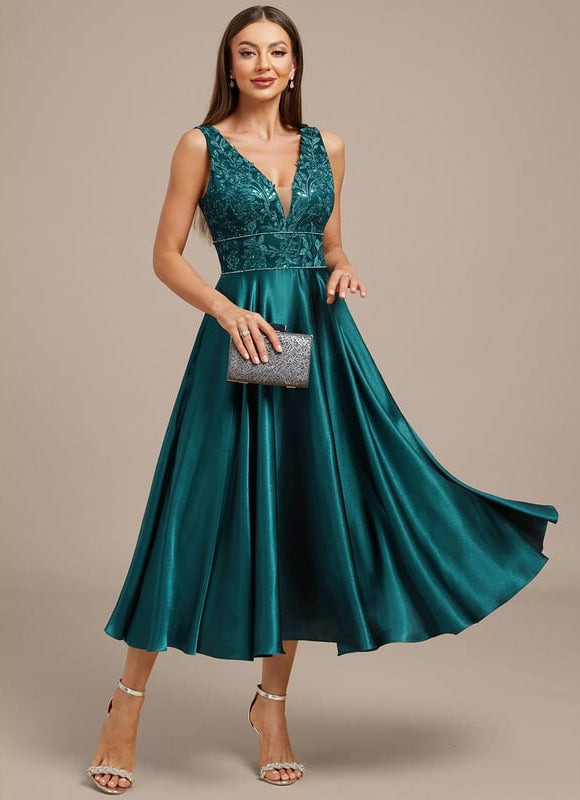 Robe de Soirée Satin Couture