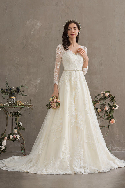 Robe de Soirée Écrue Enchantée - gallery 7