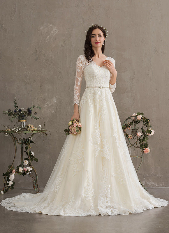 Robe de Soirée Écrue Enchantée - gallery 7