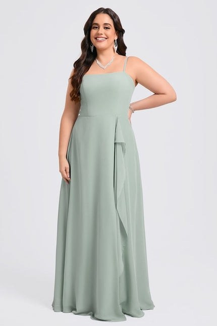 Robe de Soirée Fluide Vert Deau - gallery 5