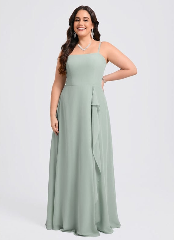 Robe de Soirée Fluide Vert Deau - gallery 5
