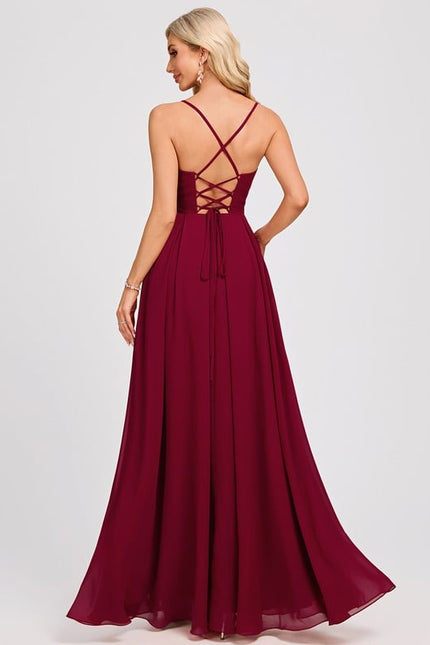 Robe de Soirée Bourgogne Élégante - gallery 5