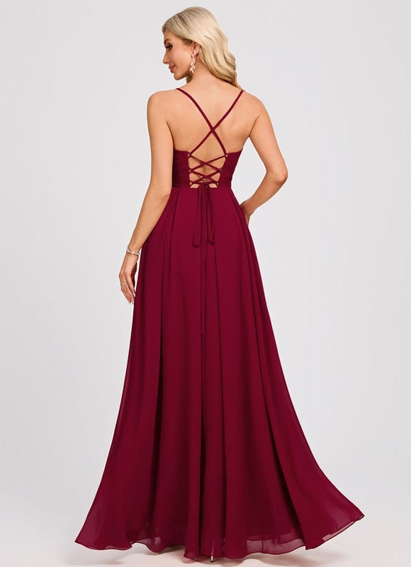 Robe de Soirée Bourgogne Élégante - gallery 5