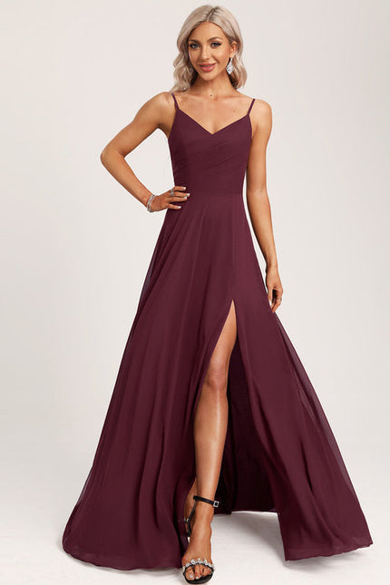 Robe de Soirée Mousseline Beige - gallery 4