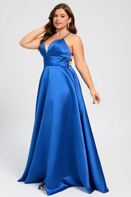 Robe de Soirée Satinée Rubis - gallery 6