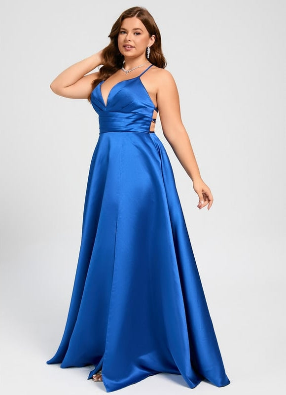 Robe de Soirée Satinée Rubis - gallery 6