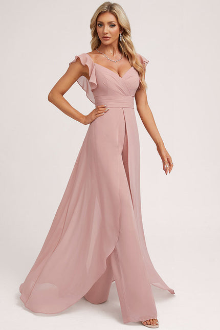 Robe Longue De Soirée Rose - gallery 3