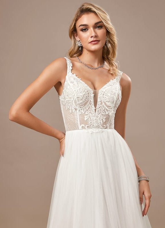 Robe De Soirée Blanche Dentelle - gallery 5