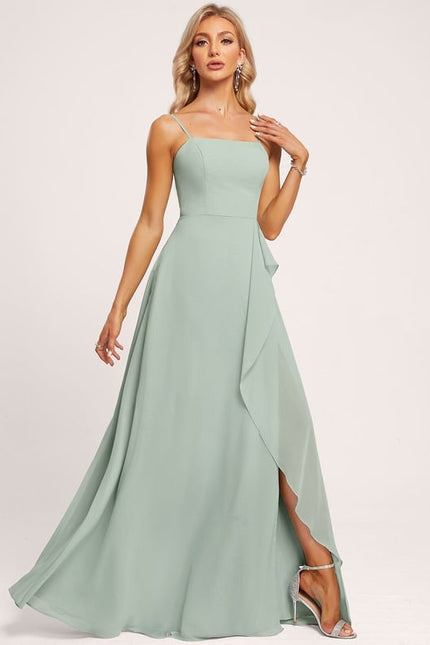 Robe de Soirée Fluide Vert Deau - gallery 3