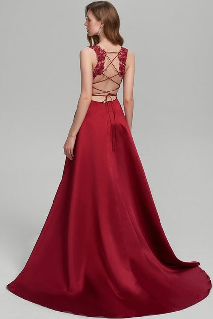 Robe De Soirée Rouge Princesse - gallery 1