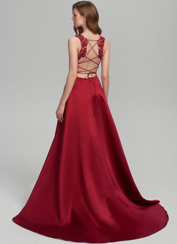 Robe De Soirée Rouge Princesse - gallery 1