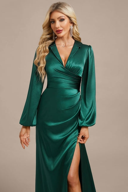 Robe de Soirée Émeraude Élégante - gallery 2