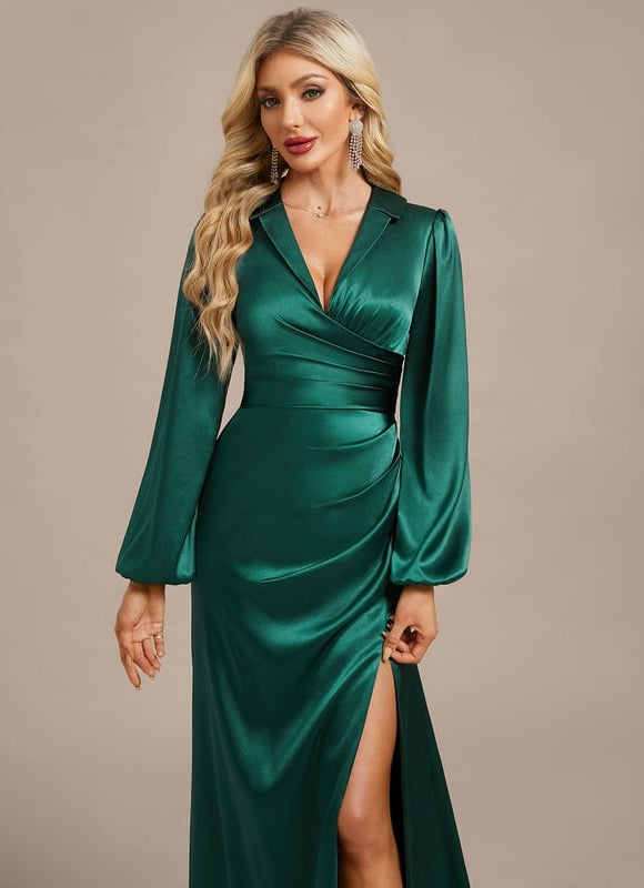 Robe de Soirée Émeraude Élégante - gallery 2