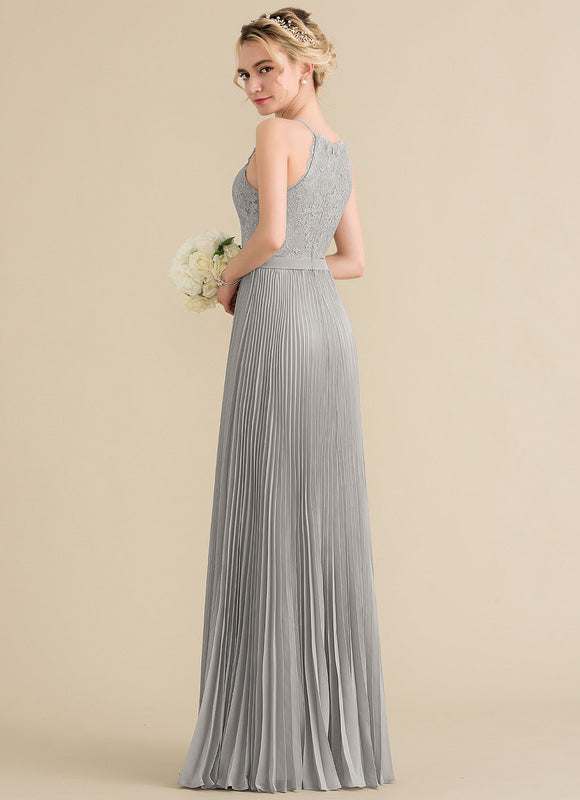 Robe de Soirée Gris Éthéré Plissé - gallery 6
