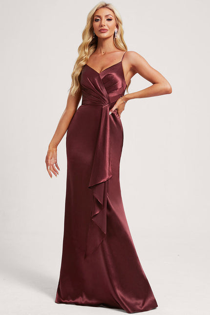 Robe de Soirée Velours Rubis