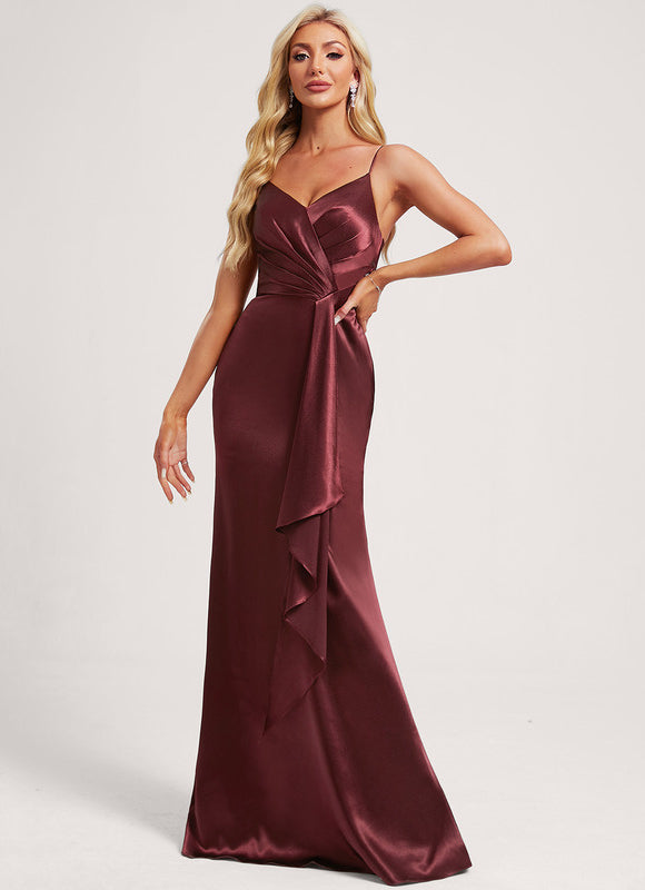 Robe de Soirée Velours Rubis