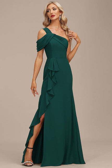 Robe de Soirée Satin Noir Élancé - gallery 1