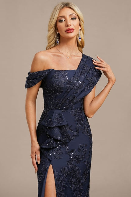Robe de Soirée Asymétrique Ornée - gallery 1
