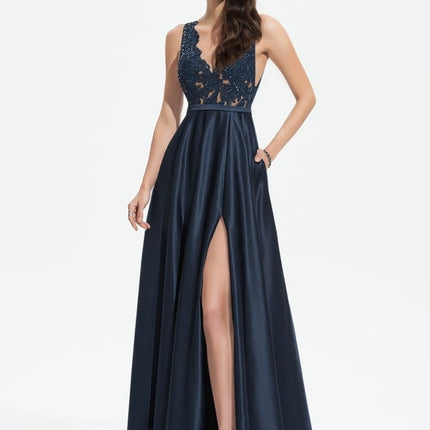 Robe de Soirée Luxe Satin Noir
