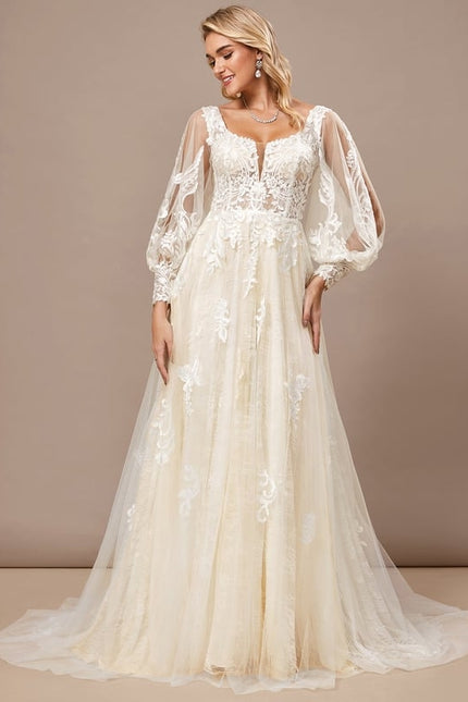 Robe de Soirée Éthérée Crémeuse - gallery 3