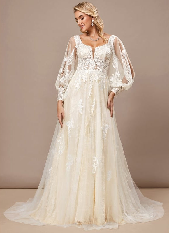 Robe de Soirée Éthérée Crémeuse - gallery 3