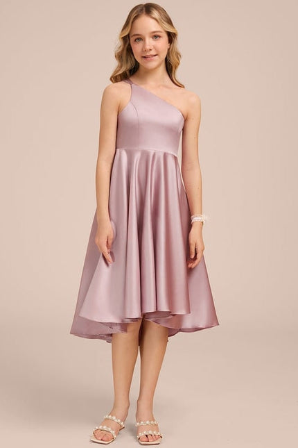 Robe de Soirée Satin Lilas Chic - gallery 2