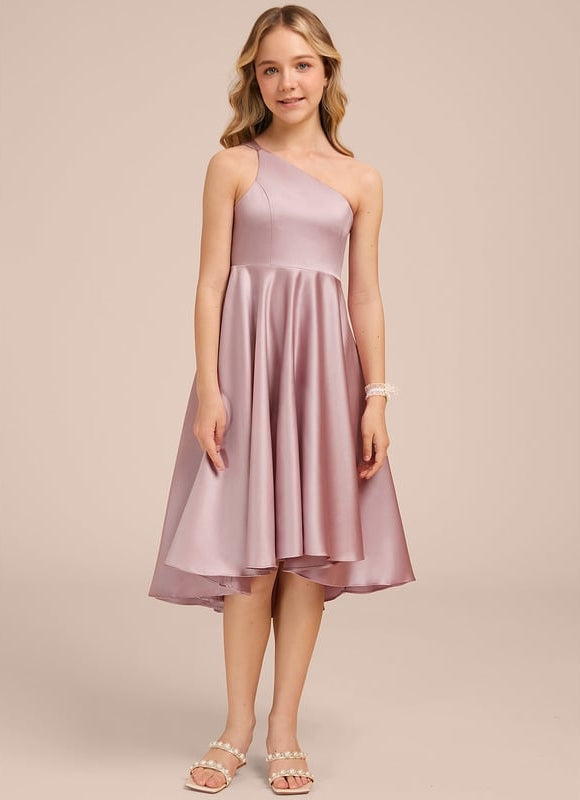 Robe de Soirée Satin Lilas Chic - gallery 2