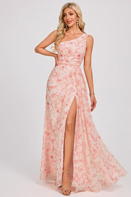 Robe de Soirée Asymétrique Fluide