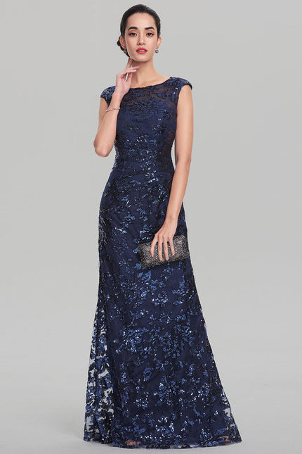 Robe Longue Bleue Pailletée Soirée - gallery 3