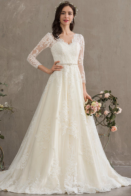 Robe de Soirée Écrue Enchantée - gallery 4