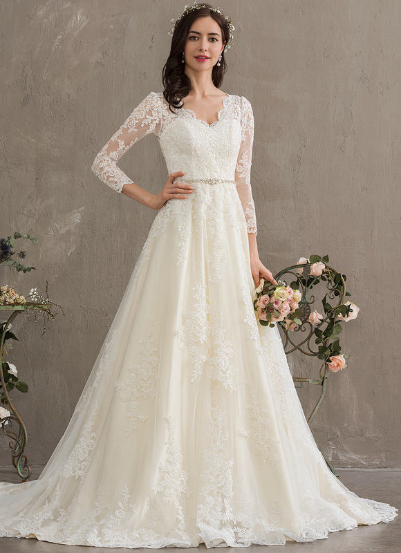 Robe de Soirée Écrue Enchantée - gallery 4